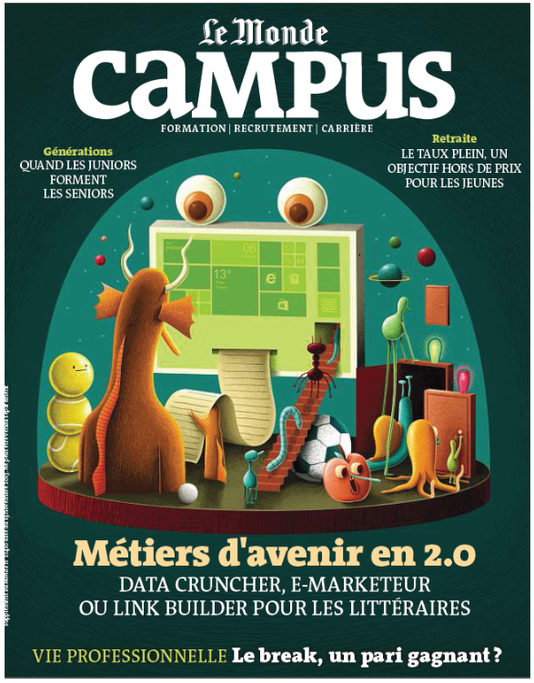 Interview in the French magazine "Campus", from Le Monde about the opportunities in online marketing for students with a background in lterature